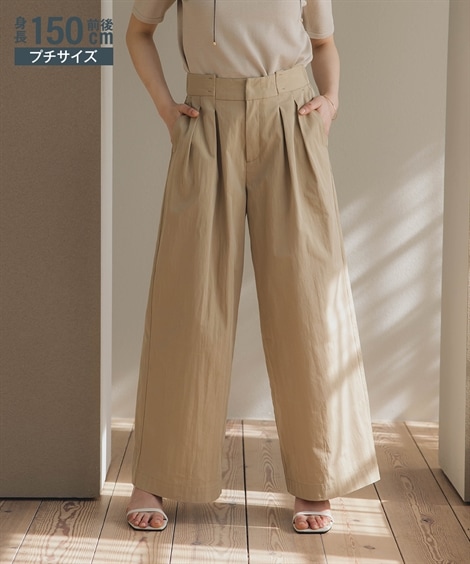 【新品✨】IENA コットン ベージュ ワイドパンツ 34 タグ付き コットンリネンオックスワイドパンツ | イエナ(IENA) | マルイ