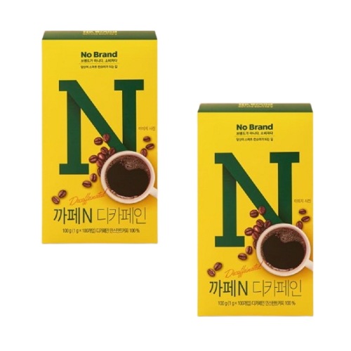 ノーブランドカフェNデカフェイン1g x 100口×2ボックススクールオフィスタンビールームドリンクティータイムデザートキャンプ