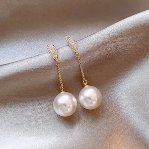 【1点ご購入 で10点プレゼントいたします】真珠のフリンジピアス女性独特の気質ピアス2025高級感のある韓系ピアス