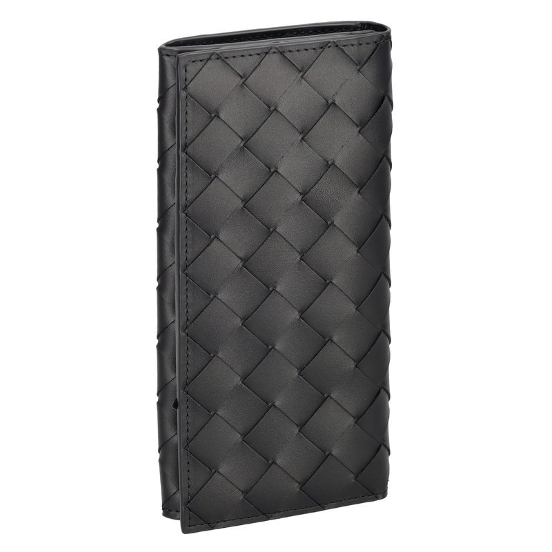 BOTTEGA VENETA 635567-V3US1-8803 ボッテガヴェネタ 二折長財布 イントレチャート カーフスキンレザー ブラック