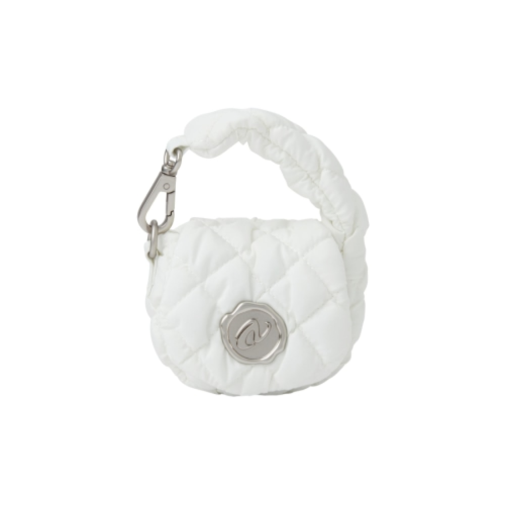 NERDY スタンプミニキルトバッグアイボリー