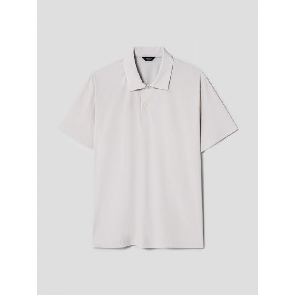 [ギャラクシーライフスタイル] コンフォートテクスチャード半袖ポロネック T シャツベージュ (GC4342M07A)