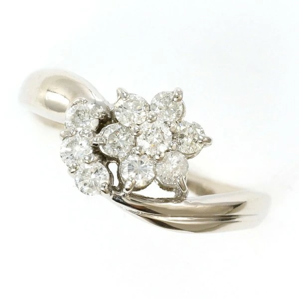 PT900 プラチナ リング 指輪 12号 ダイヤ 0.50 総重量約4.0g ジュエリー 中古