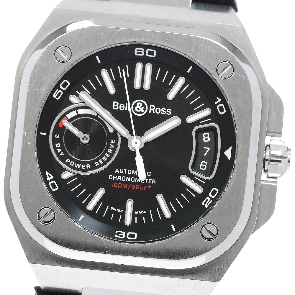 ベル&ロス Bell&Ross BR-X5 ブラックスチール BRX5-BL-ST/SRB デイト 自動巻き メンズ _843098【中古】