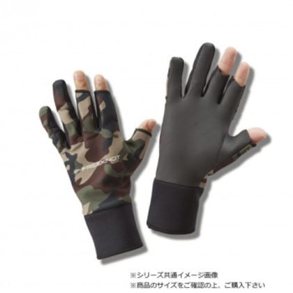 ハヤブサ FOURON ネオプレングローブ 3本カット カモフラ L Y4196-L-69