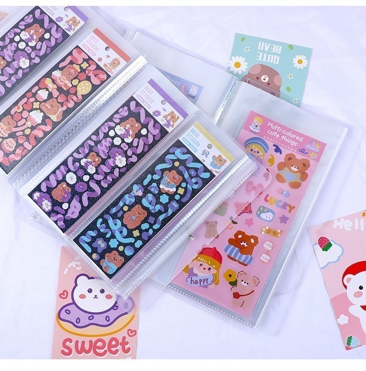 【1つ買うと10つ無料】ステッカー収納　アルバム　シール収納　収納帳　カード収納　透明　大容量49