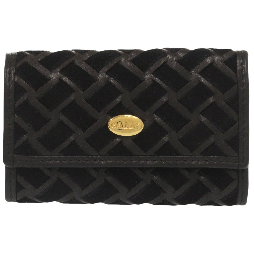 美品 3連キーケース キーケース レザー/スウェード/レザー ブラック 0039【中古】 レディース