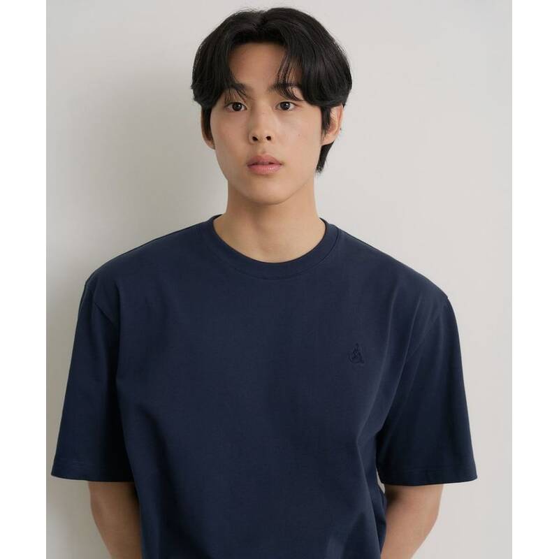 빈폴 BEANPOLE MEN 싱글 라운드 릴렉스핏 티셔츠 - 네이비 BC6442E93R 406234 1757946