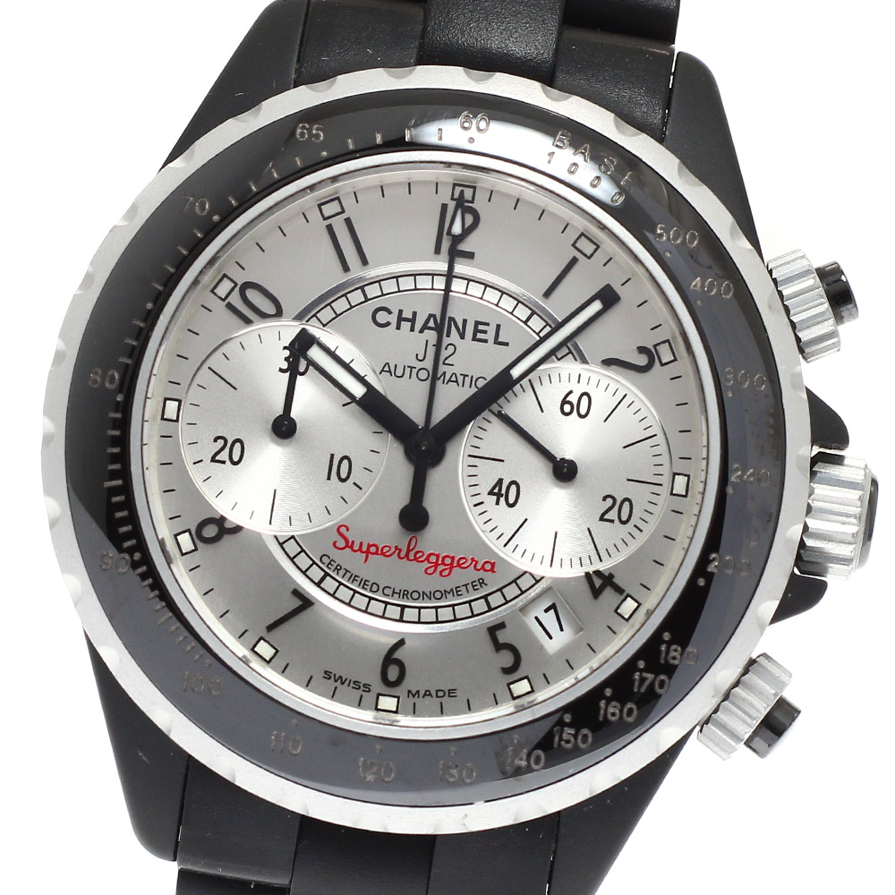 シャネル CHANEL H2039 J12 スーパーレッジェーラ クロノグラフ デイト 自動巻き メンズ 良品 _939431【中古】