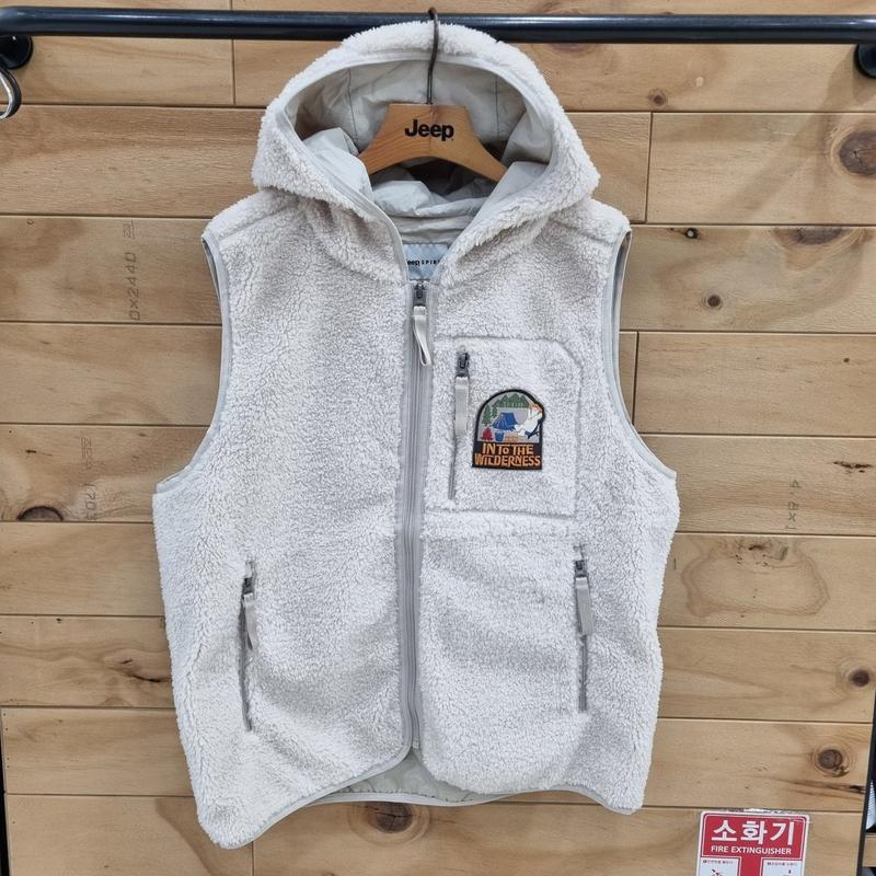 男女兼用ウーブン配色ボアベスト JP4JPU660IV