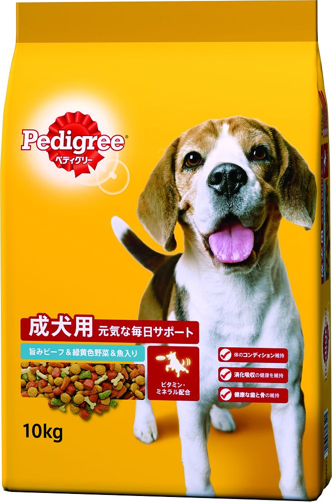 マース ペディグリー 成犬用 旨みビーフ&緑黄色野菜&魚入り 10kg 犬用フード