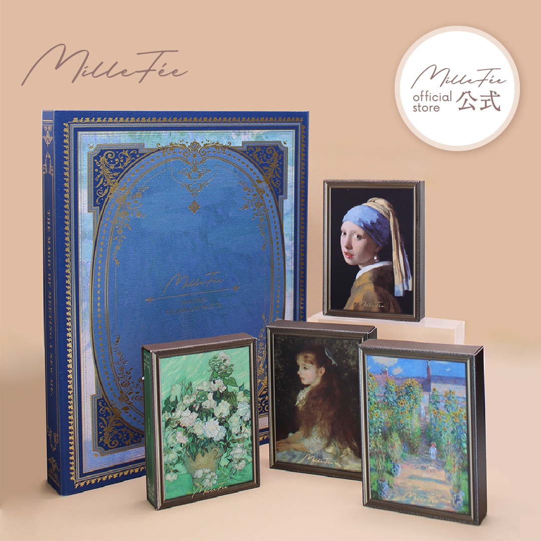 【公式】絵画アイシャドウ イエベカラーセット 4個入り 箱付き プレゼント ギフト コフレ イエベ アイシャドウパレット 絵画 ゴッホ モネ ルノワール 6色アイシャドウ ラメ グリッター マット