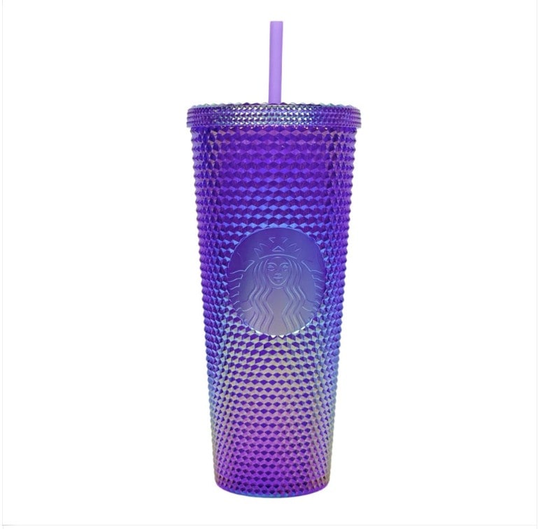 20 サマー パープル ホログラム 指圧タンブラー コールドカップ 710ml