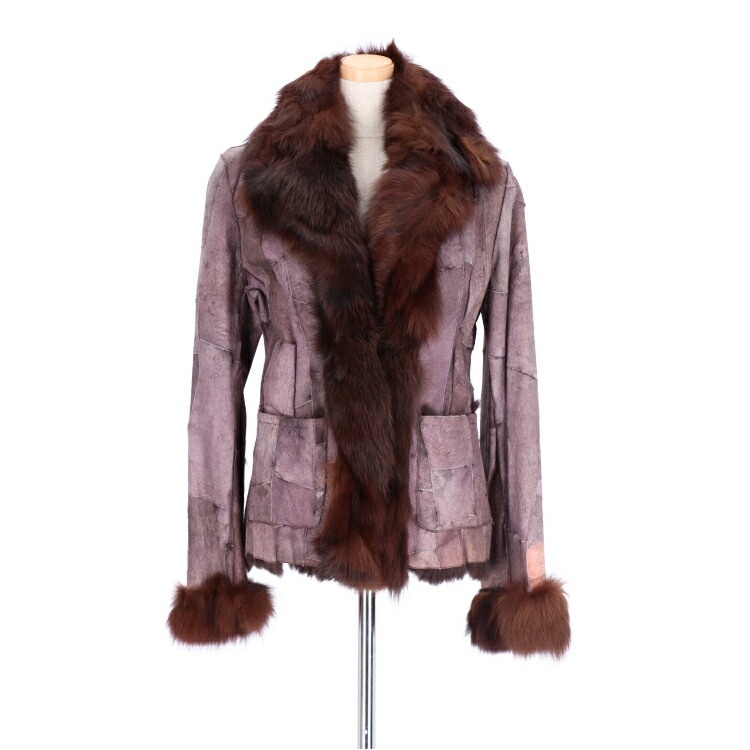 【 KRYOS from Paris 】マロンカラー ボリューム襟 ラビット Wフェイス ファー ジャケット ブランスブランド 送料無料 レディース ギフト プレゼント 27,740円