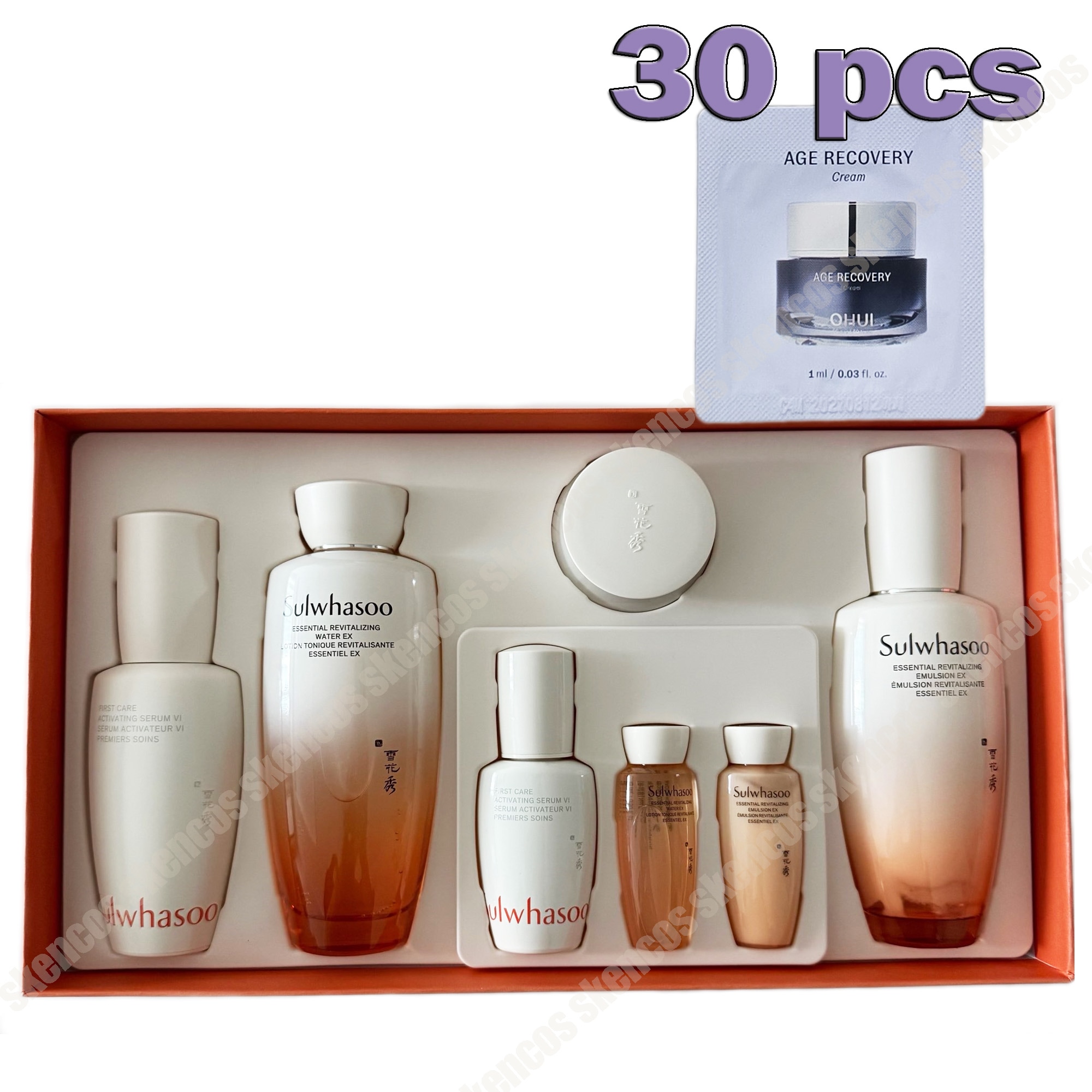 滋陰(ジャウム)3種 企画セット/トナー/ローション/潤燥エッセン60ml+15ml+O HUI Age Recovery クリーム 30EA/30mlサンプル