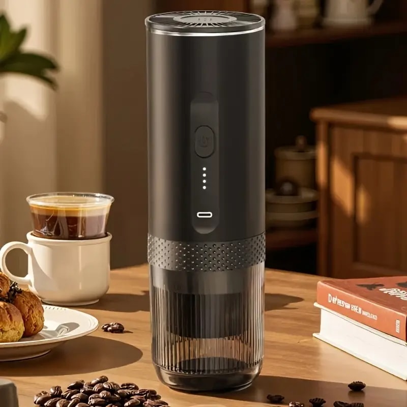 ワイヤレスポータブルカプセルコーヒーマシン完全自動イタリアンプンプ圧力ワイヤレス加熱抽出エスプレッソマシン全てのタイプのコーヒーに簡単に使用可能 旅行 ピクニック コンパニオン ドリンクオンザゴー