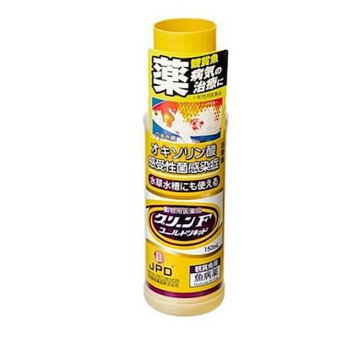 他サイト： 動物用医薬品　観賞魚用魚病薬　ニチドウ　グリーンＦゴールドリキッド　１５０ｍｌ　薬効１０ー１４日間　水草可　穴あき病　ＣＲＣ10―65―10―10―70の商品画像
