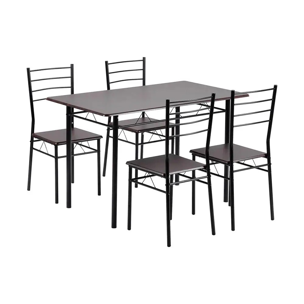 椅子 ４人掛け ダイニングセット 食卓 ダイニング５点セット 【国内発送Ｄ】【新生活支援】【ダークブラウン】ダイニングテーブル チェア12