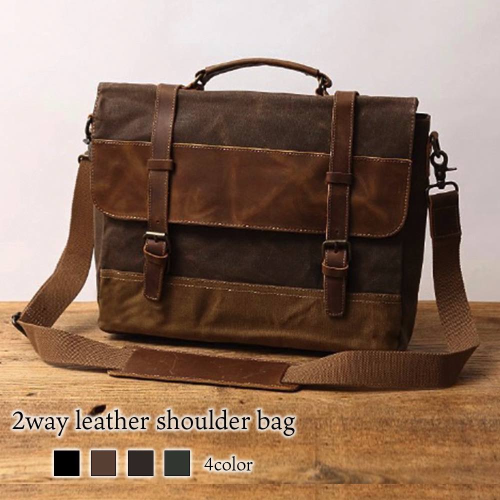 ビジネスバッグ メンズ 2wayレザーショルダーバッグ 15インチ ブランド 黒 小さい ビジネス 革 ショルダーバッグ 30代 パソコン 軽量 バッグ 男子 A4 本革 秋 革 40代 安い ハイ