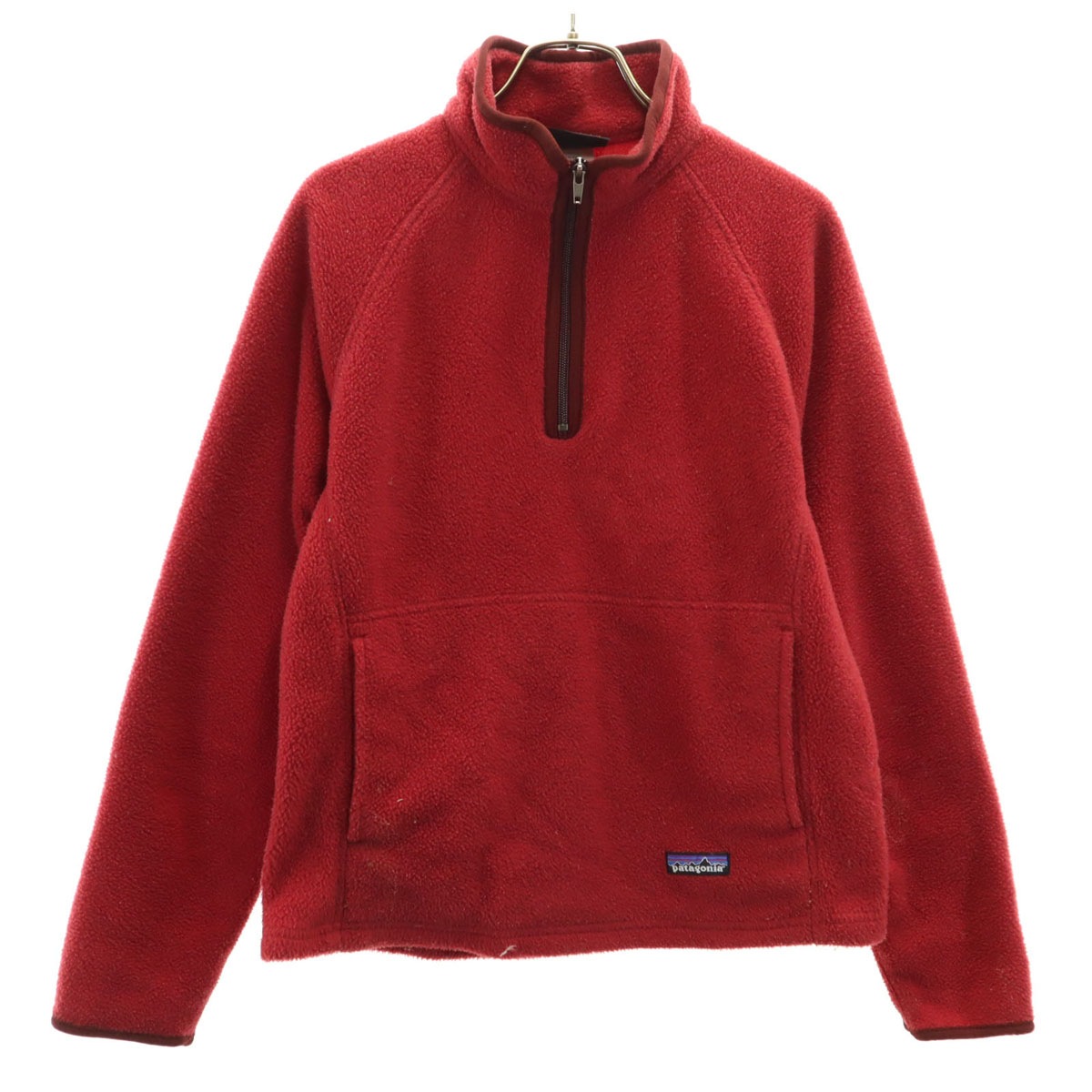 シンチラ ハーフジップ フリースジャケット S レッド 25740F5 アウトドア プルオーバー レディース 古着