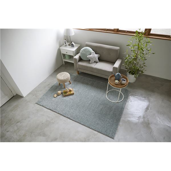 スミノエ 洗える ラグ ルフレ 約幅130x長さ190cm ミント 日本製