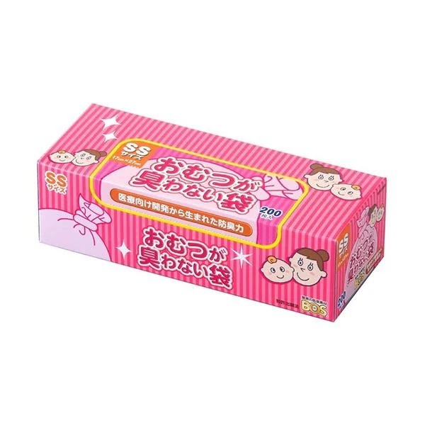 3個セット ボス おむつが臭わない袋 赤ちゃん用 SSサイズ 200枚 ピンク おむつ(L3)