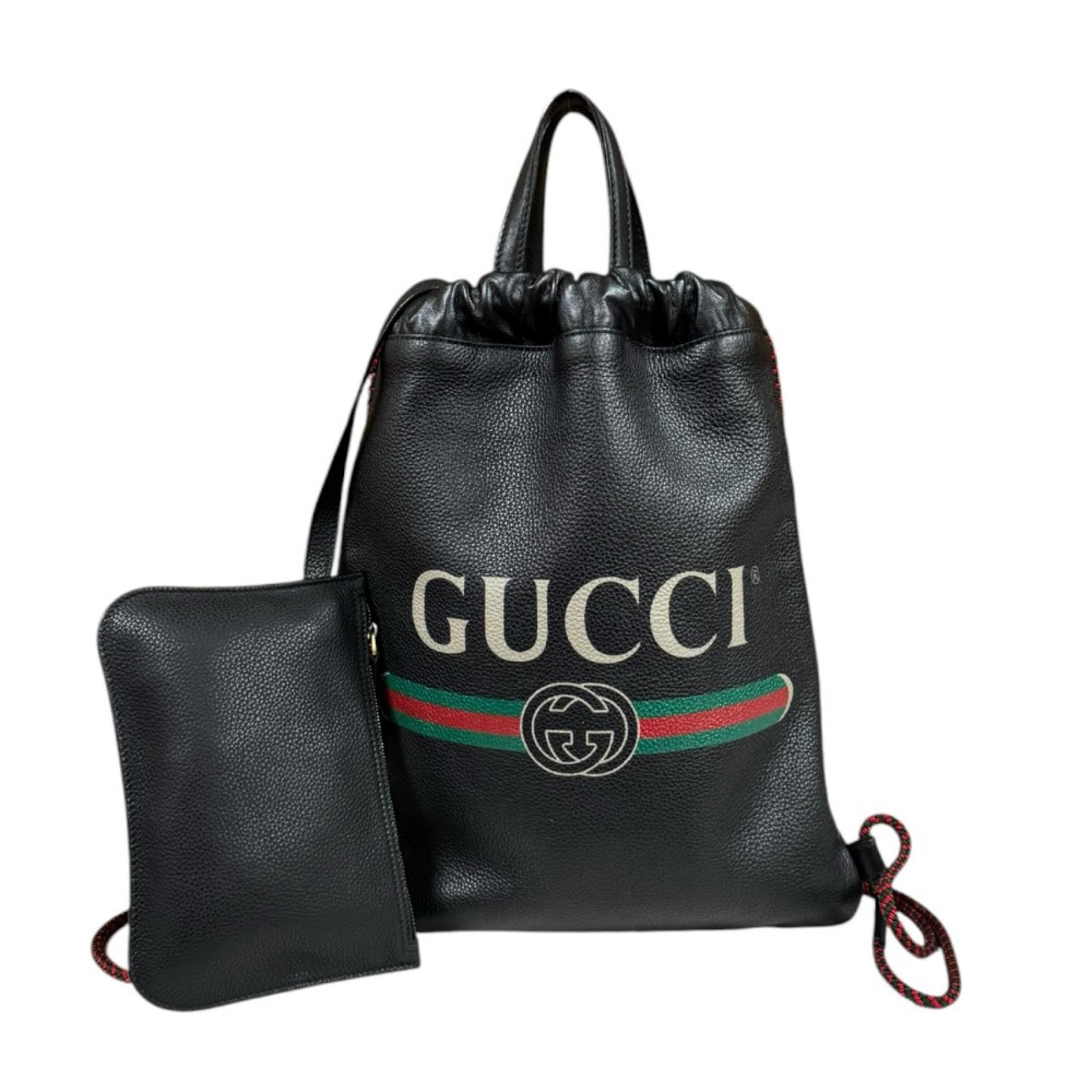 グッチ ドローストリング リュック リュック・デイパック レザー 523586 GUCCI 中古 美品