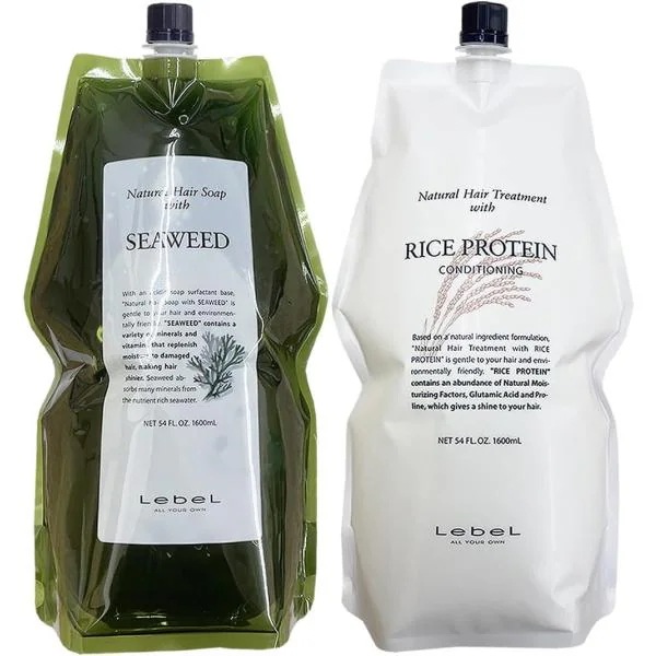 ナチュラル ヘアソープ シャンプー シーウィード SW 1600ml &トリートメント ウィズ RP ライスプロテイン 1600ml 詰替え用 リフィル