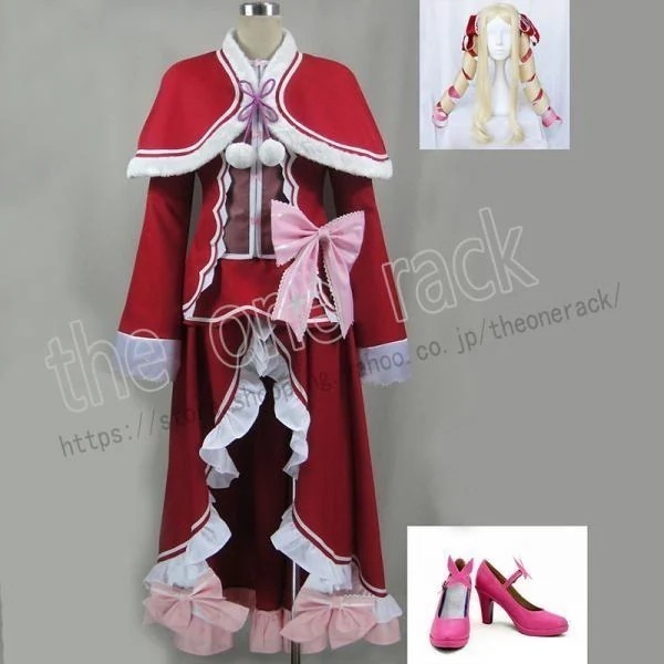 Re:ゼロから始める異世界生活 風 ベアトリス コスプレ 衣装 ウィッグ 靴コスチューム 演出服 変装 仮装 ハロウィン イベント