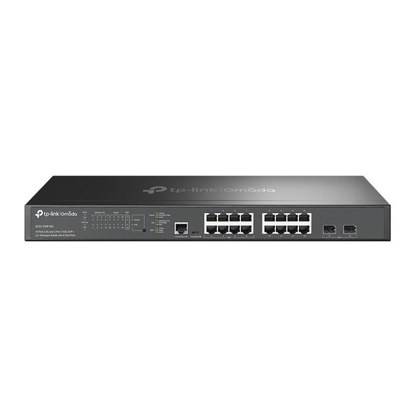 SG3218XP-M2 Omada 2.5G 16ポート&10GE SFP+ 2ポート L2+ マネージスイッチ(PoE+8ポート搭載)