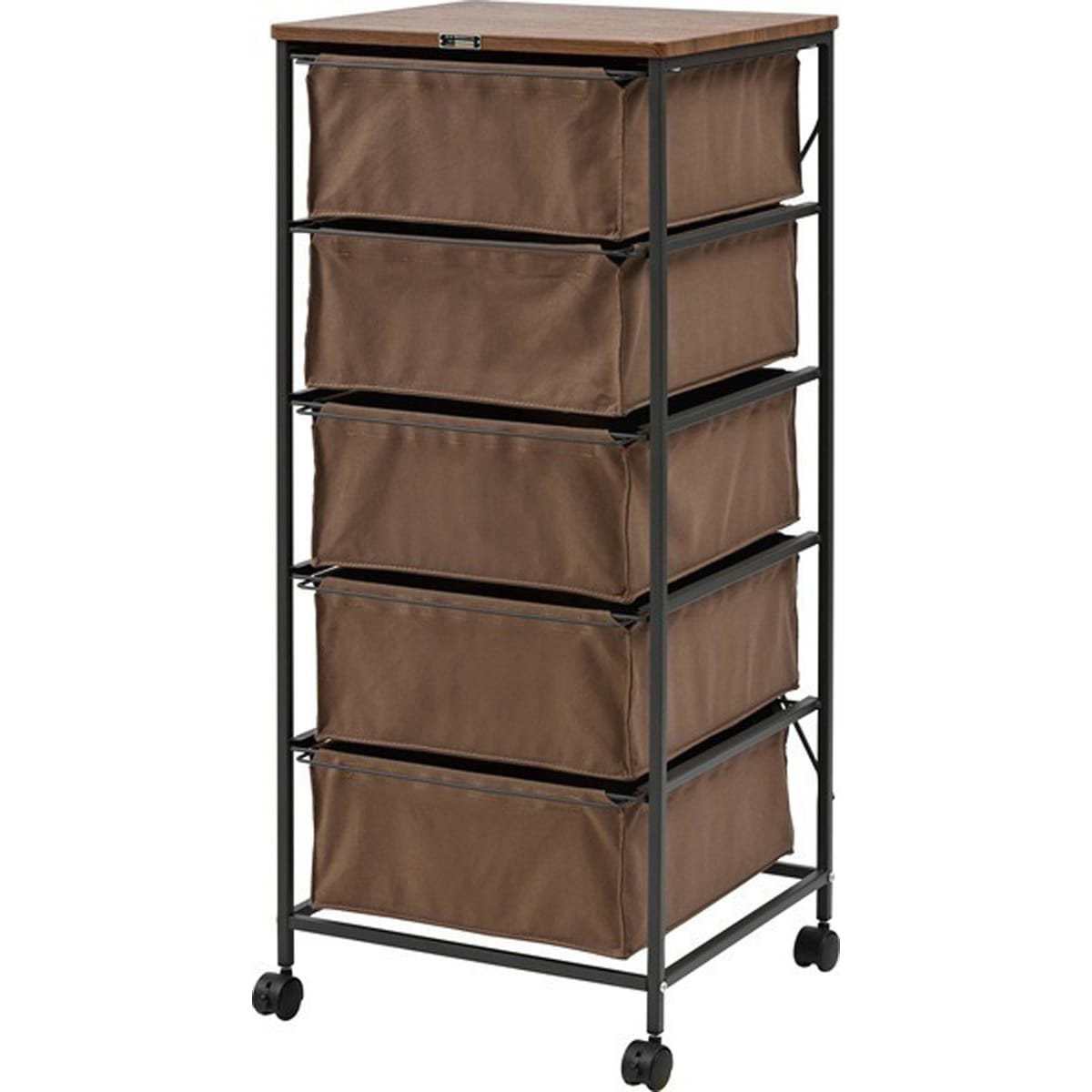 チェスト 5段 布 キャンバス キャスター付き 収納家具 収納 ファブリック 組立簡単 衣類収納 ワゴン チェストワゴン ファブリックチェスト たんす ランドリーチェスト ランドリーラック 引き出し