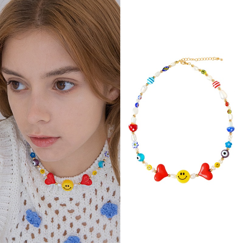 [人気ジュエリー] スマイリング グレイス ネックレス/韓国女性アクセサリー韓国ジュエリー