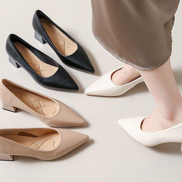 シューズ スティレット 太ヒール 女性 レディース 靴 フォーマル パンプス 4.5cm sjlux 6512_P419606401
