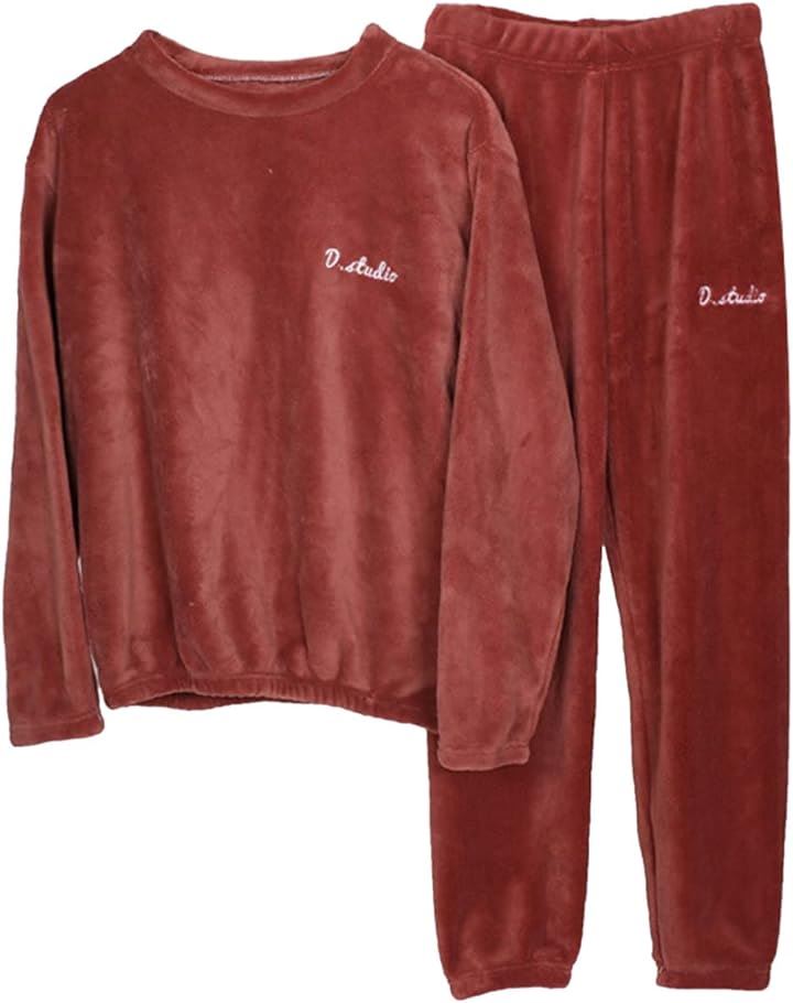 ルームウエア 上下セット フリース もこもこ ふわふわ パジャマ 部屋着 シンプル かわいい ボア ナイトウェア レディース(レッド, Free Size)