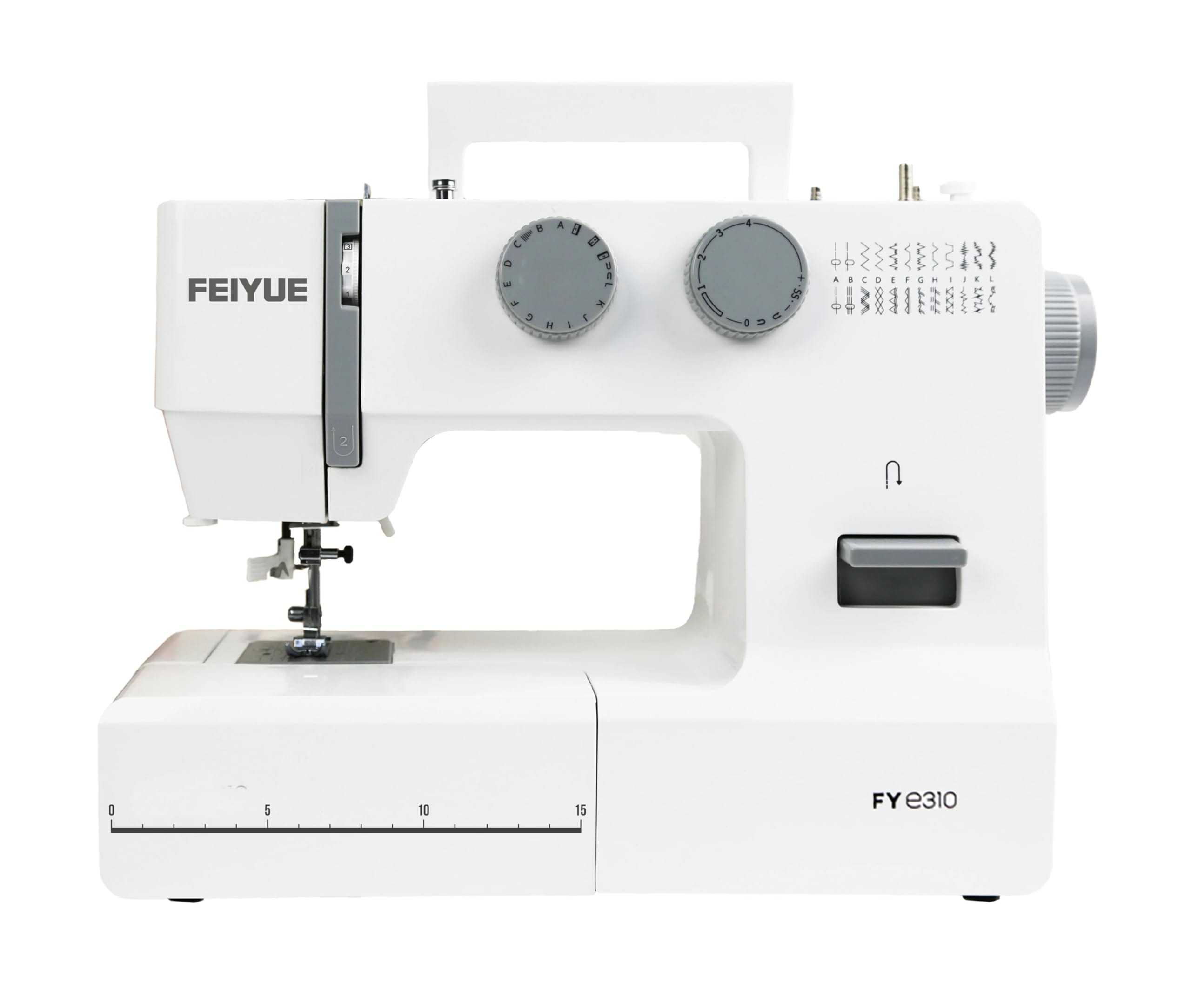 FEIYUE フェイユー FYe310 100V~240V海外でもそのまま使用可能 パワフル家庭用電動ミシン 100W工業用サーボモーター搭載 デニム12枚が縫える 模様24種類 自動糸通し メタル垂