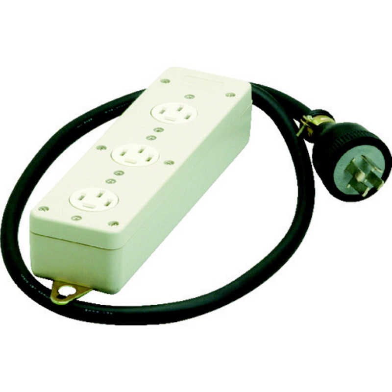 明工社　3コ口タップ接地3Pコード1m　MR2929