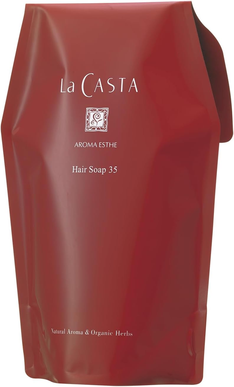 La Casta ラ・カスタ アロマエステ ヘアソープ 35 シャンプー 傷んだ髪のケアに 植物の力で毛先までしっとりなめらかなツヤ髪へ リフィル 600m 替え用 35 しっとりまとまりのある髪に