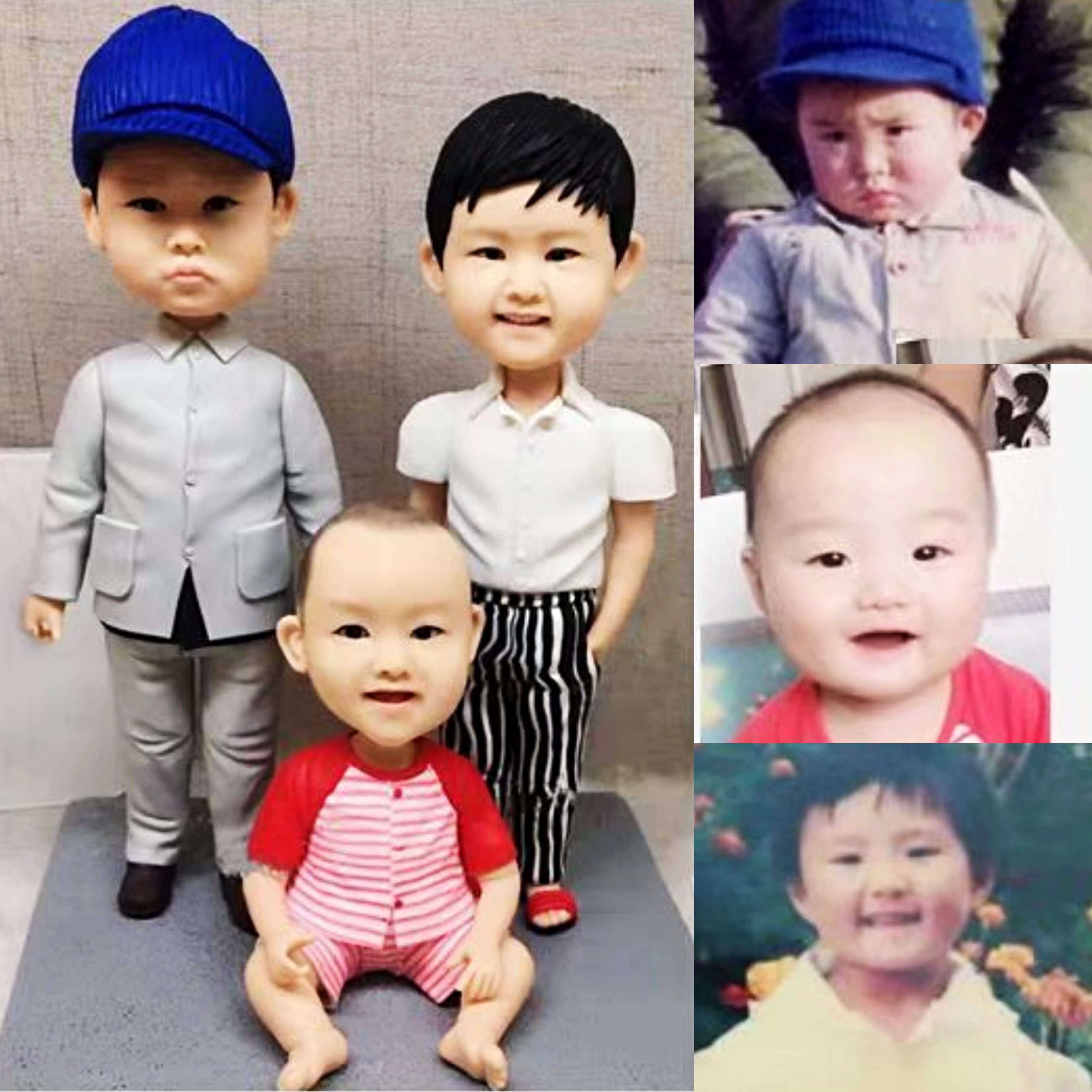 【オーダーメイド】3D肖像画 似顔絵 写真 人形 フィギュア 誕生日 ベビー 赤ちゃん キッズ 子供 幼児 出産祝い