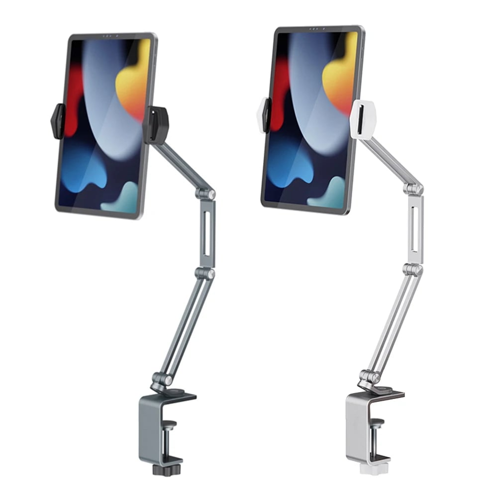 折りたたみ式アーム電話ホルダー 360調整可能クリップ ベッドデスクトップマウント 413インチ