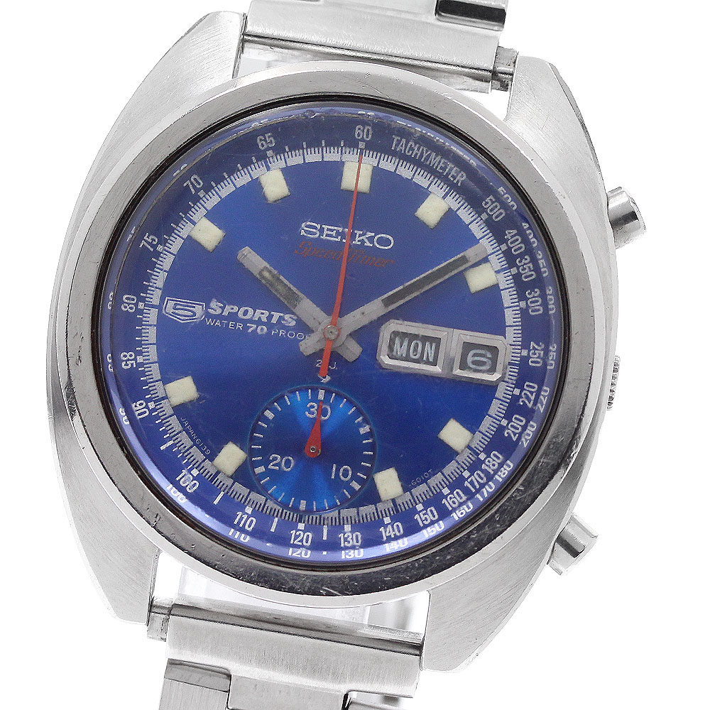 セイコー SEIKO 6139-6010 5スポーツ スピードタイマー クロノグラフ 自動巻き メンズ _938928【中古】