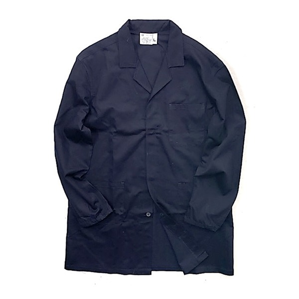 イタリア軍 放出 ワークコート S ネイビー 綿 前立て釦 ポケット3個 未使用 デッドストック 伊軍 ミリタリーウェア 軍モノ