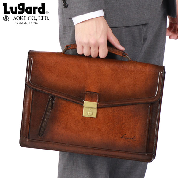 青木鞄 ブリーフケース メンズ 本革 メンズバッグ 自立 ビジネスバッグ セカンドバッグ 施錠 キーロック かぶせ レザー 日本製 通勤 営業 B4 G-3 5219