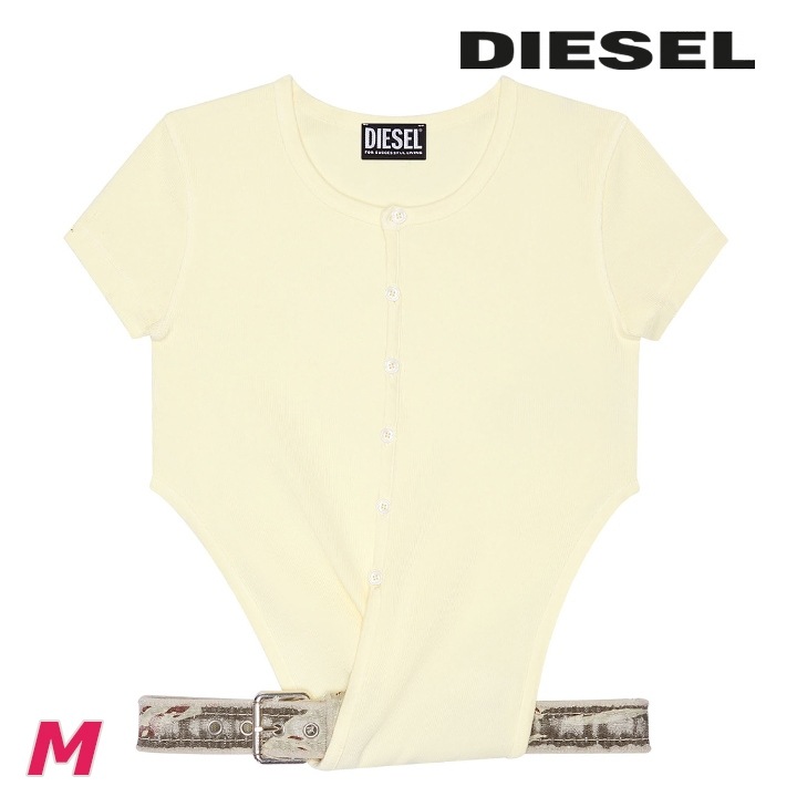 半袖リブカットソー レディース T-HOLDY ベルト付き バックオープン die-l-t-f4-68j