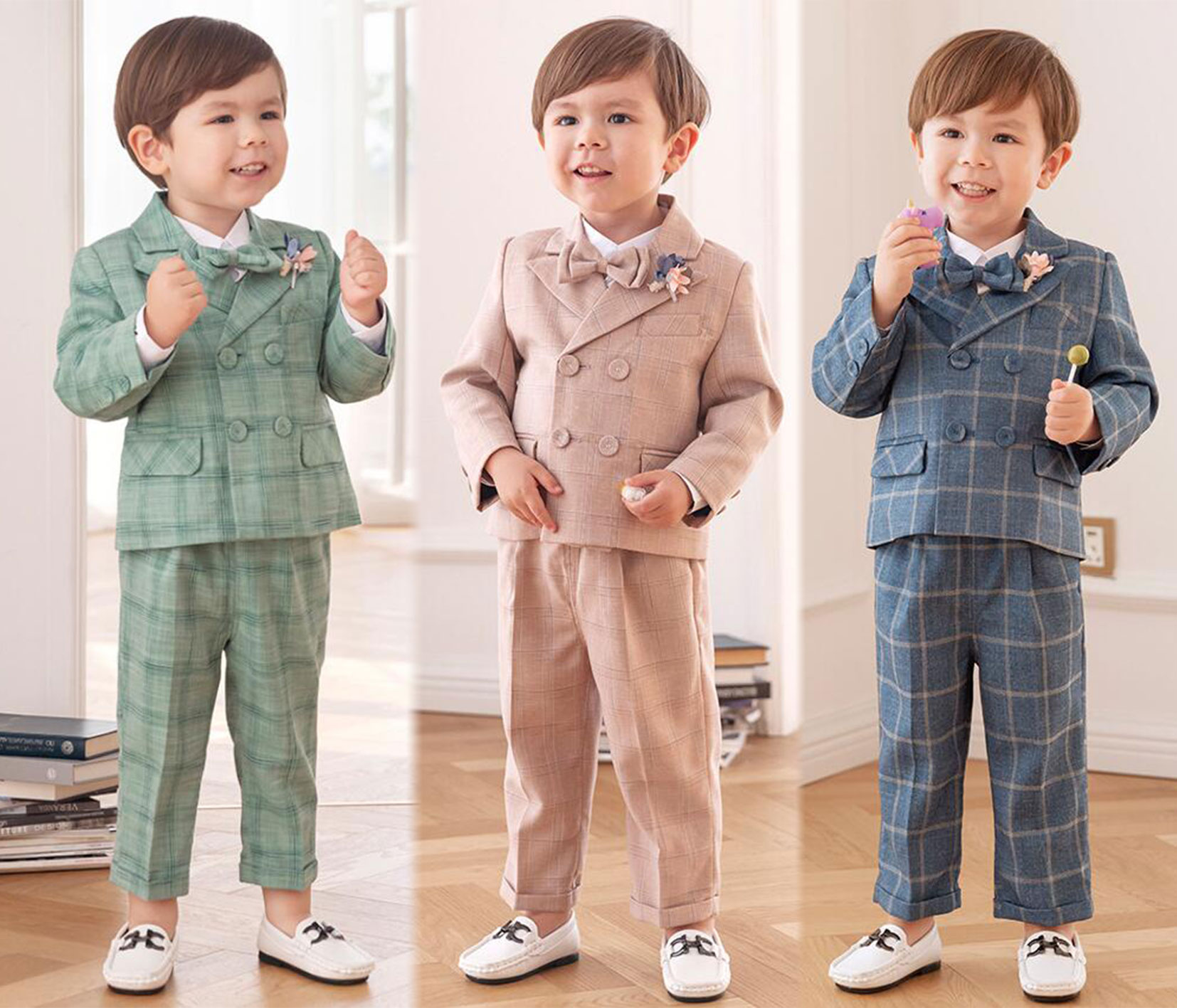 男の子礼服 子供フォーマルスーツ キッズ紳士服 チェック柄 子供服 スーツパンツ 男の子タキシード テーラードジャケット スーツジャケット フォーマルセット 演奏会 発表会 七五三 ブルー グ