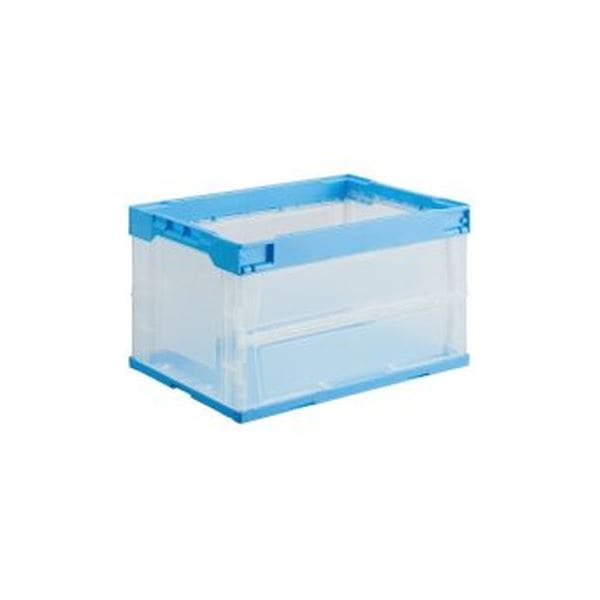 （まとめ）ジョインテックス オリタタミコンテナ L51510TMBL-J 50L 透明 フタ別売3セット 9,962円