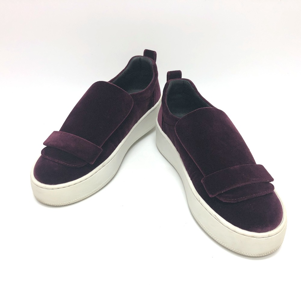 Sergio Rossi セルジオロッシ スニーカー A79290 SR1 スリッポン スニーカー 靴 ベロア ワインレッド