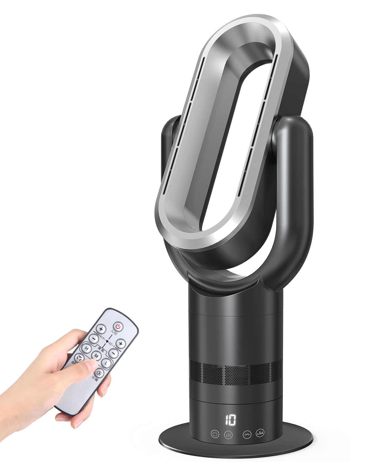 【節電対策】タワーファン 扇風機 羽なし 冷風 温風 強力 DCモーター13段階切り替え 90自動首振り 上下風向き180調整可 空気循環 9Hタイマー 静音 省エネ 安全機能搭載 スリムファン