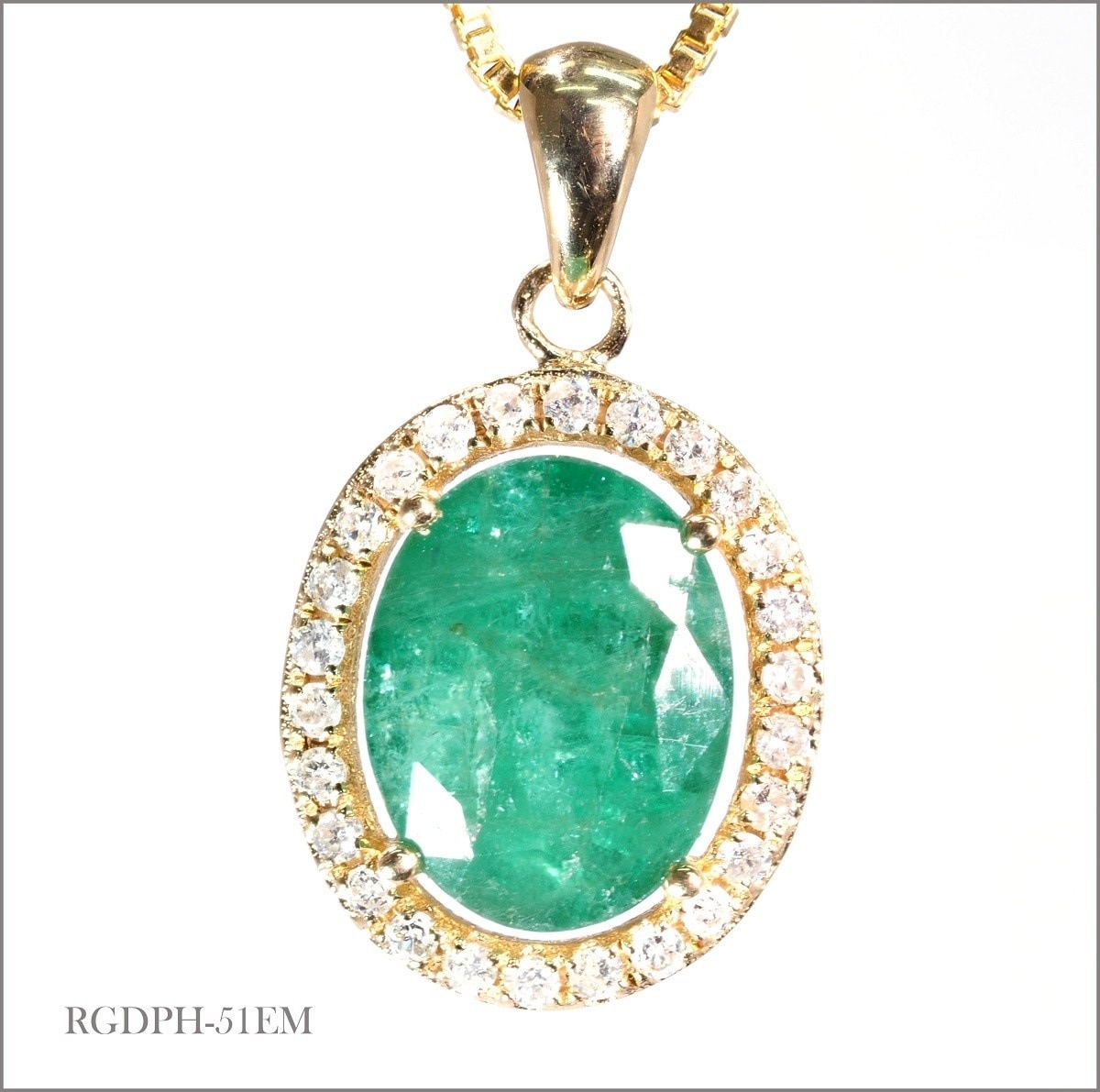天然 ダイヤモンド エメラルド ネックレス 2.288ct K18YG 18金製品 74