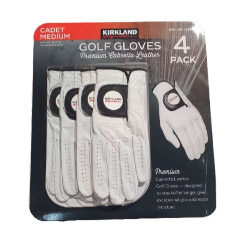KIRKLAND SIGNATURE メンズ ゴルフグローブ 4個入 MEDIUM