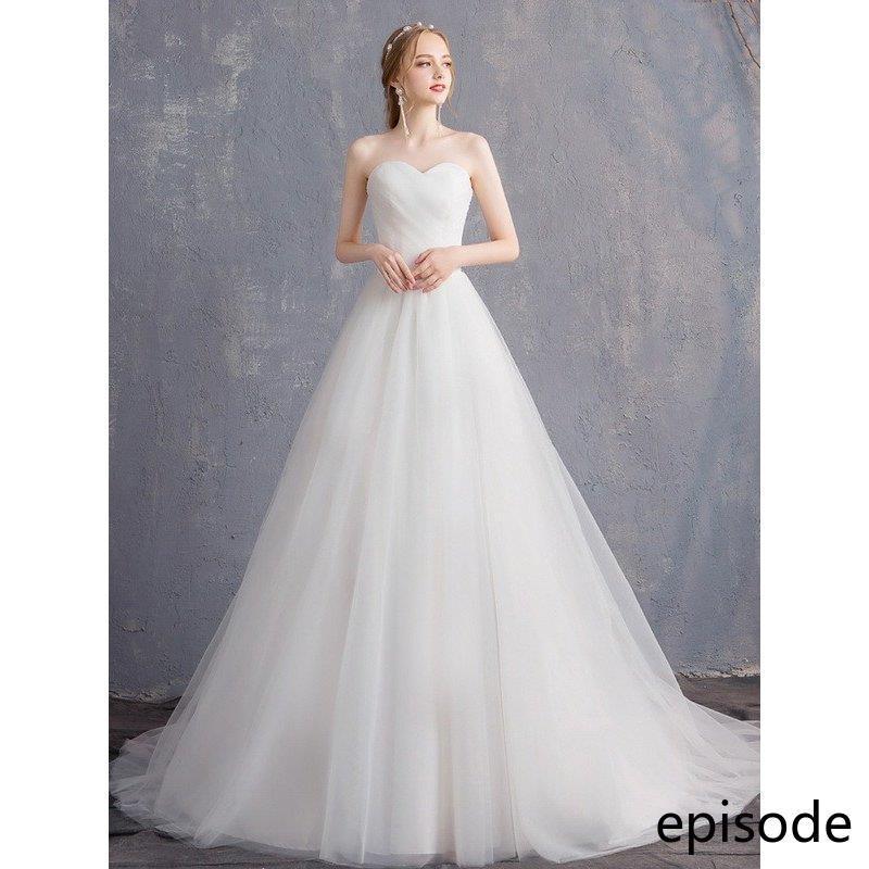 ウェディングドレス白 パーティードレス ビスチェタイプ 花嫁ロングドレス 簡約 結婚式 二次会 エレガント お呼ばれ 挙式 姫系hs5181